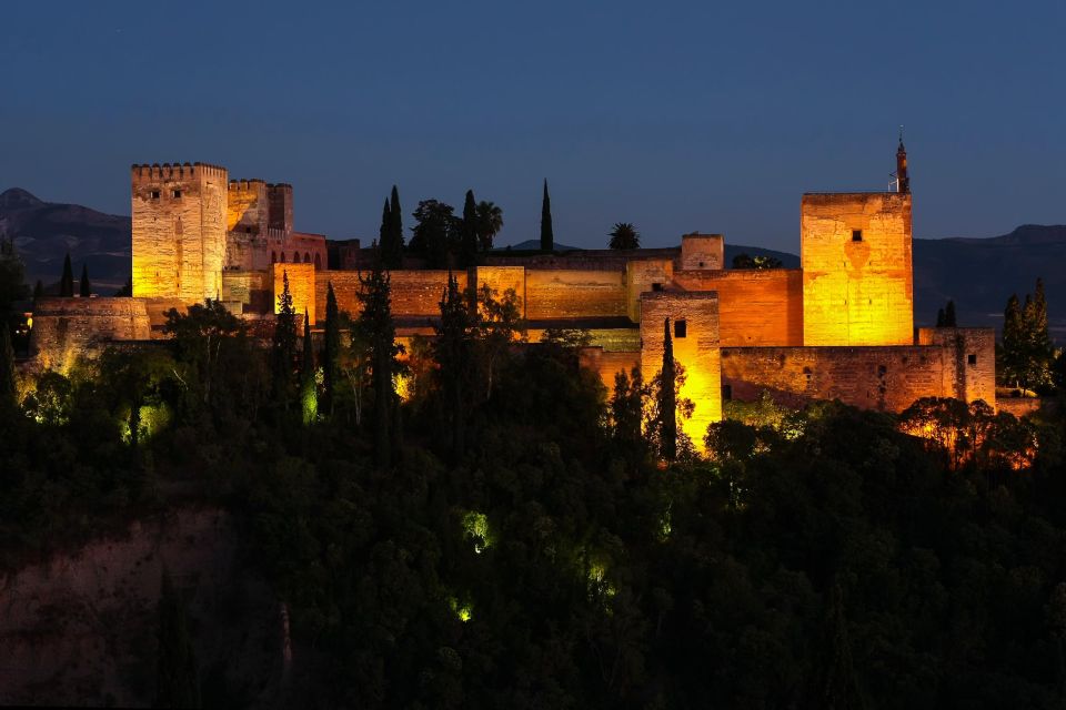 Granada: Alhambra Night Visit Entry Ticket - Entering through the Access Pavilion and into Generalife gardens